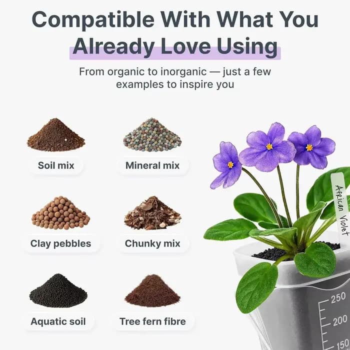 15/10/2 pots auto-arrosants pour plantes d'intérieur