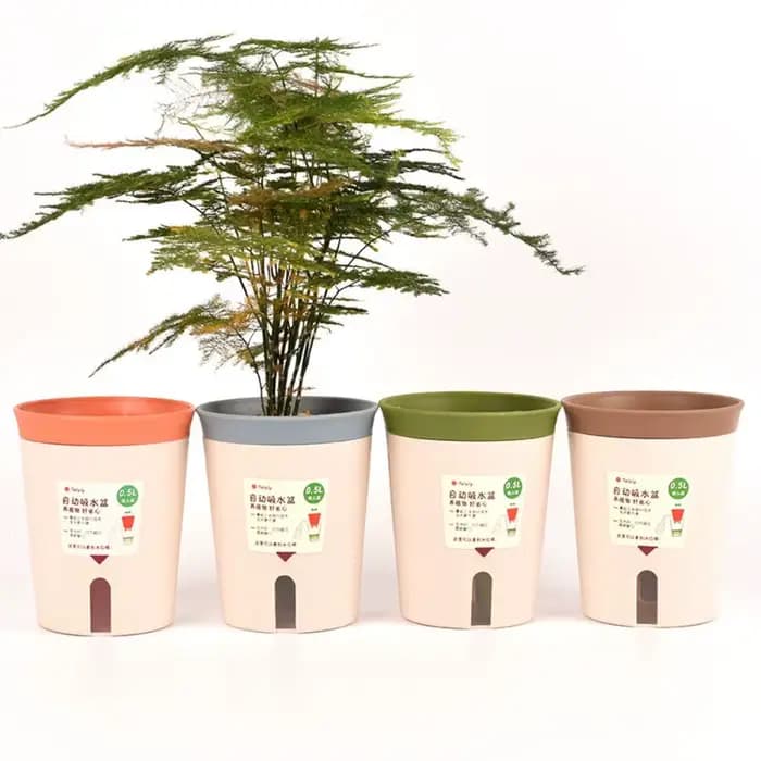 Pot de fleur hydroponique paresseux en plastique