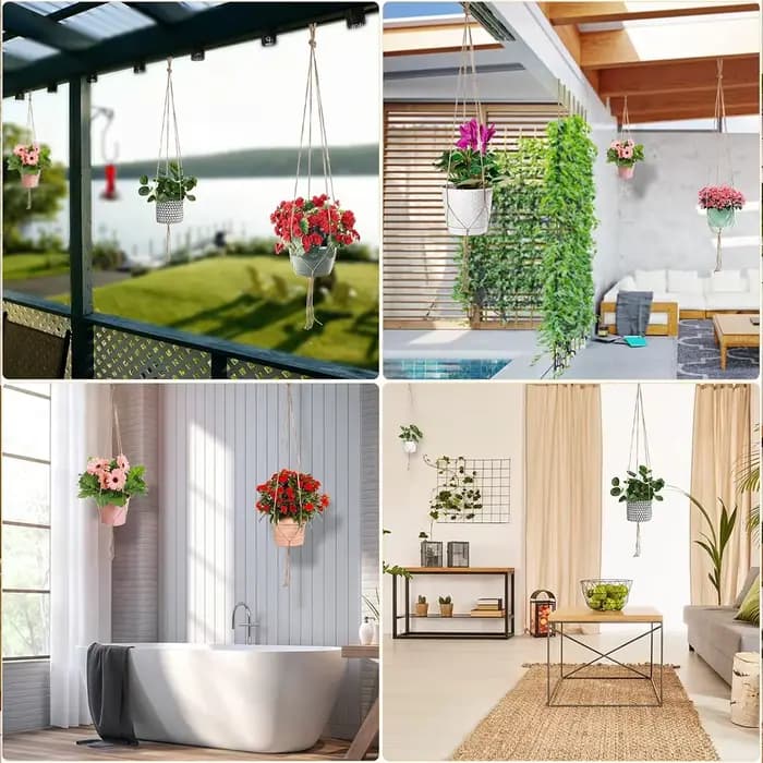 1PCS Pot de fleurs suspendu, paniers décoratifs, rangement extérieur pour plantes, jardinière, décorations pour la maison, pot de fleurs, jardinière, panier de balcon