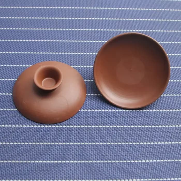 Couvercle rond en porcelaine blanche pour théière en argile violette, accessoires pour bouilloire à thé