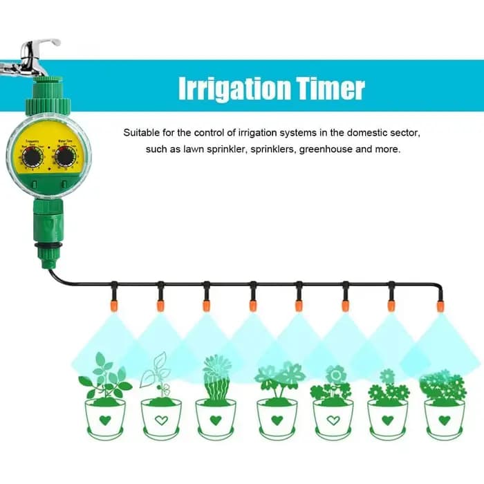 Tuyau d'arrosage automatique électronique de jardin en plastique vert extérieur