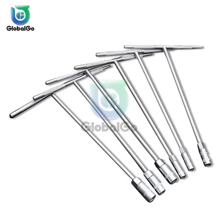 Outil à main en forme de T clé à douille hexagonale 7mm 8mm 9mm 10mm 12mm 13mm 15mm 17mm clé à poignée en T métrique clé à douille en T étendue