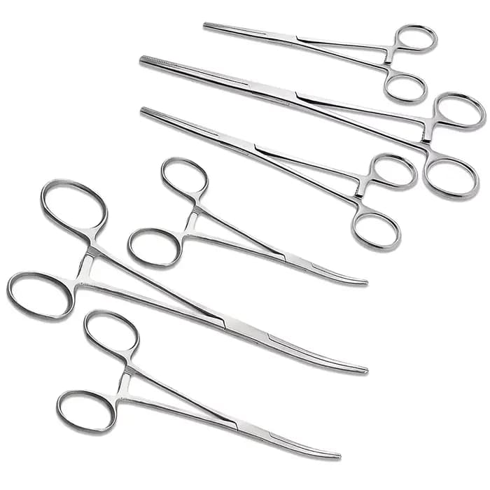 Pince hémostatique pour poils d'animaux de compagnie, outil à main, pince de verrouillage de pêche, outils d'épilation, pointe incurvée ou droite, outil de coupe