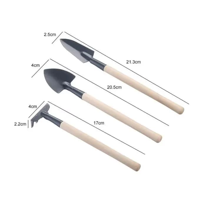 Ensemble d'outils de jardinage de trois pièces