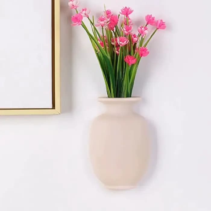 1pc, Vase mural auto-adhésif Pot de fleur suspendu décoratif réutilisable