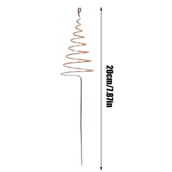 Antenne de jardinage en cuivre pour électroculture, 6 pièces, bobine de cuivre pour plantes d'extérieur, avec picots de support stables pour la culture