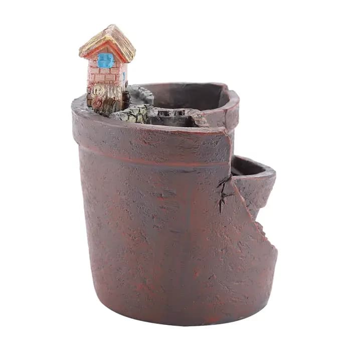 Pot de fleurs en résine en forme de maison pour plantes succulentes