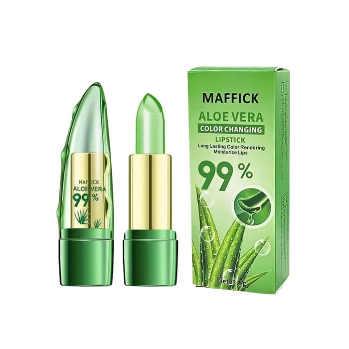 Rouge à lèvres à changement chaud à l'aloe vera pour une protection des lèvres longue durée, hydratant et change de couleur, changement de couleur magique