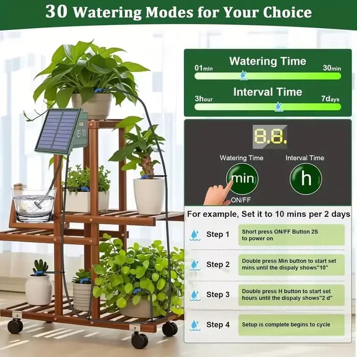 Système d'irrigation goutte-à-goutte automatique à énergie solaire