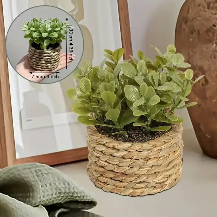 Plante en Pot petites fausses plantes, décoration intérieure pour la maison, Pot décoratif pour salon, bureau, fausse verdure réaliste
