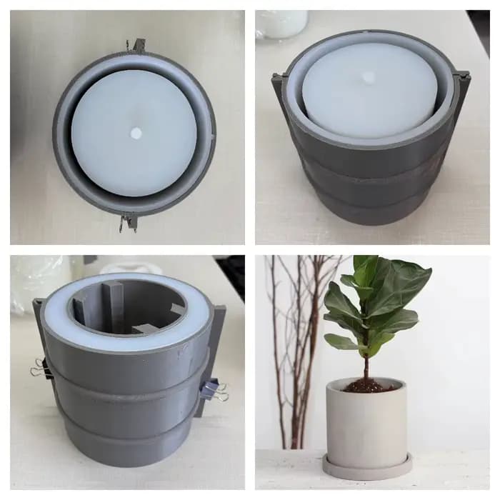 Moule pour jardin en béton pot de fleur