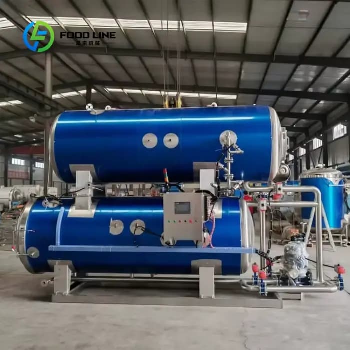 Pot de stérilisation industriel compact peu encombrant personnalisé pour utilisation de transformation des aliments Jarred emballés sous vide SMEs
