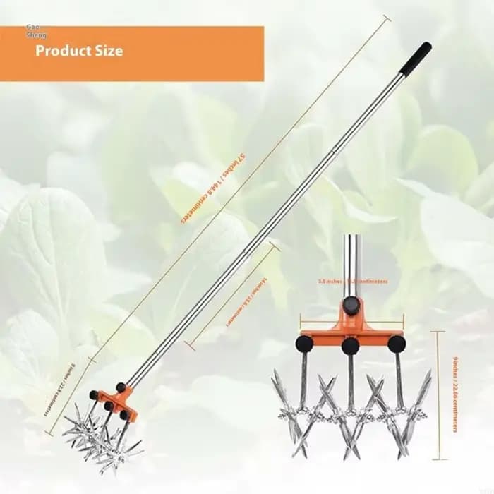 Ergonomic Garden Soil Solonder Metal Build sans effort Fonctionnement parfait pour les utilisateurs âgés Petit stockage M4YD