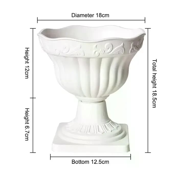 Grand jardinière extérieure colonne romaine Pot de fleur Pots de plantation balcon ménage blanc en plastique porche décor Pot de fleurs