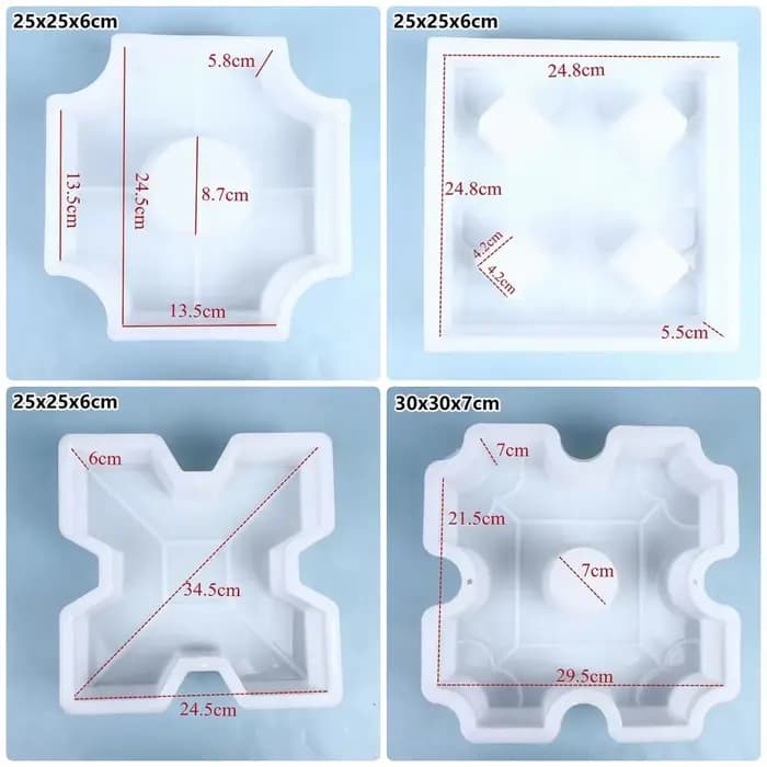1 pièce Nouveau Moule à pavés en plastique 25x6cm pour pavés creux