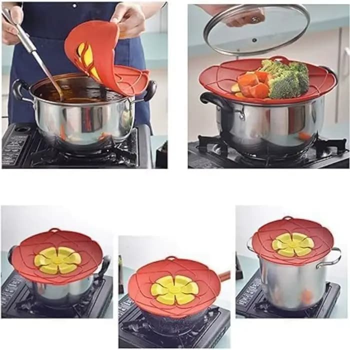 Bouchon anti-déversement couvercle outils de cuisine ébullition sur protection 10.2 pouces bouchon anti-déversement en Silicone couvercle de casserole aide de cuisine