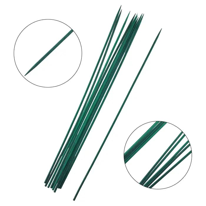 Bâtons de Support de plantes verts 40cm, cannes pour jardin de fleurs