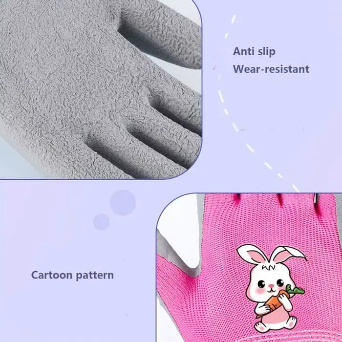 Gants de jardinage imperméables et respirants pour enfants