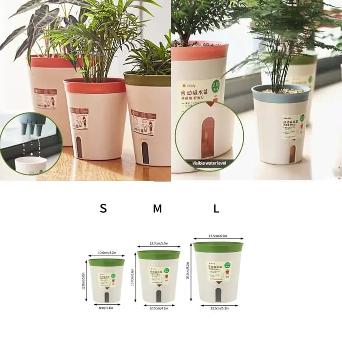 Pot de fleur hydroponique paresseux en plastique