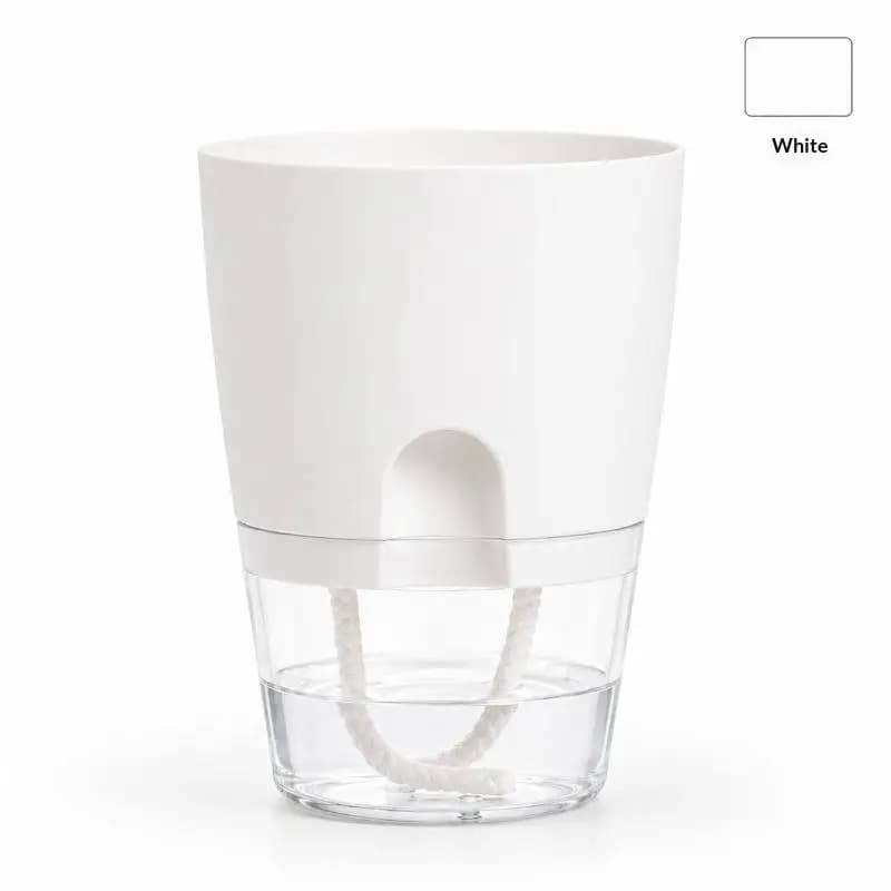 Pot de fleurs hydroponique transparent à arrosage automatique 1 pièce pour plantes d'intérieur et dé