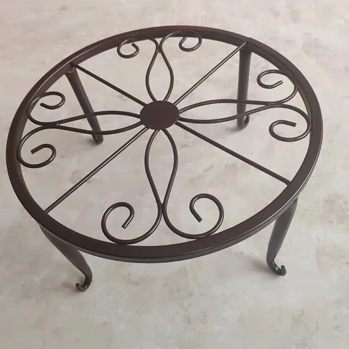 Support de fleurs en fer à pot unique sur pied, support de fleurs d'intérieur pour balcon, support p