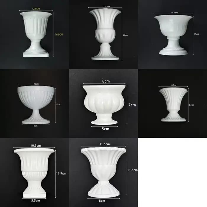 Nouveau vase mural demi-mur style peinture à l'huile française blanc