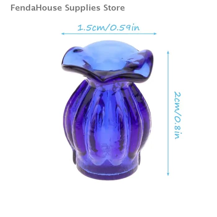 Vase en verre miniature pour maison de poupée 1:12