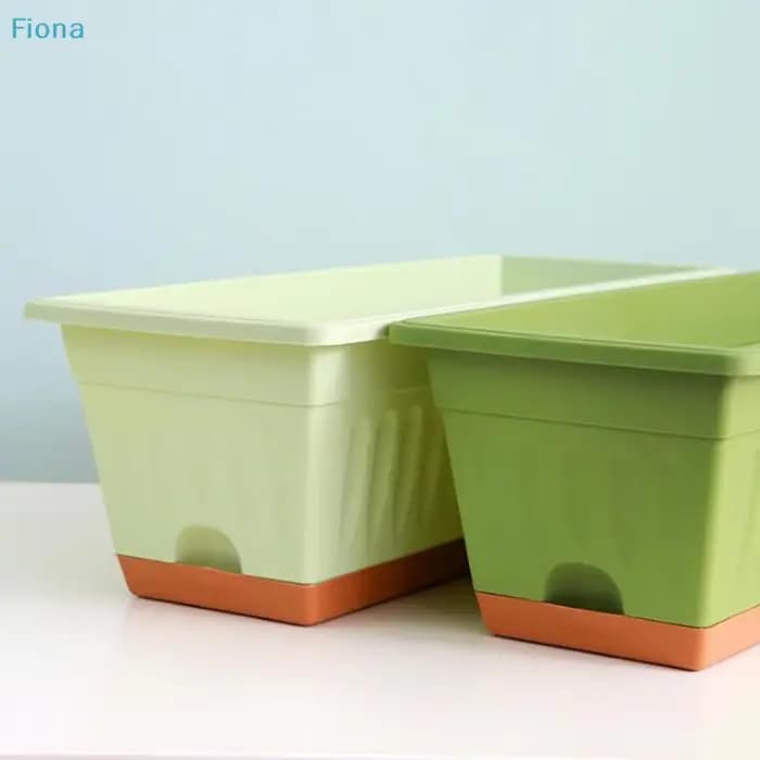 ✔ Pot de fleurs rectangulaire en plastique pour plantes d'intérieur et d'extérieur