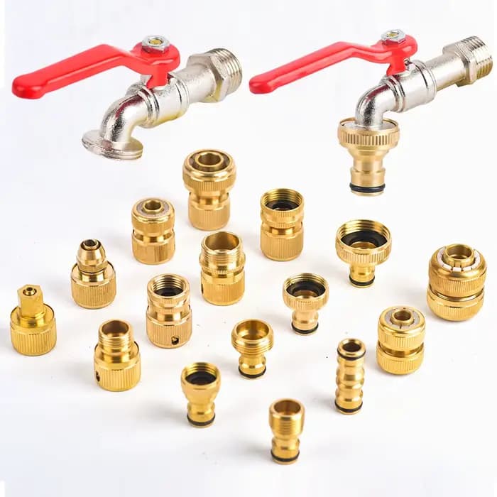 Robinet en laiton à filetage 1/2 "3/4" 1 ", connecteur rapide, adaptateur d'arrosage de jardin, tuya