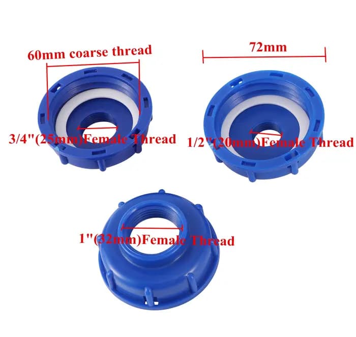 Raccords IBC Durables, Capuchon Fileté Grossier Universel, Connecteur Adaptateur de Robinet d'Eau, 6