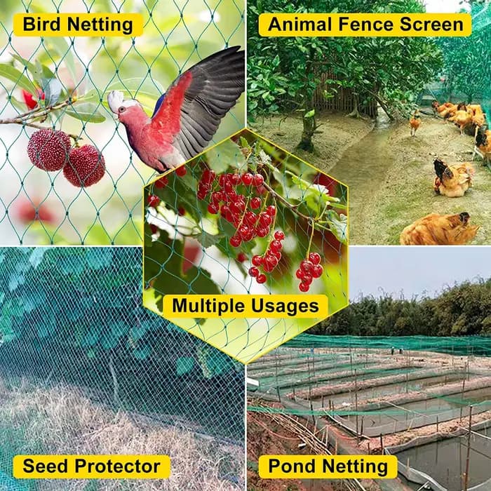 Filet anti-oiseaux robuste, clôture et cultures de jardin, clôture de protection, maille anti-oiseau
