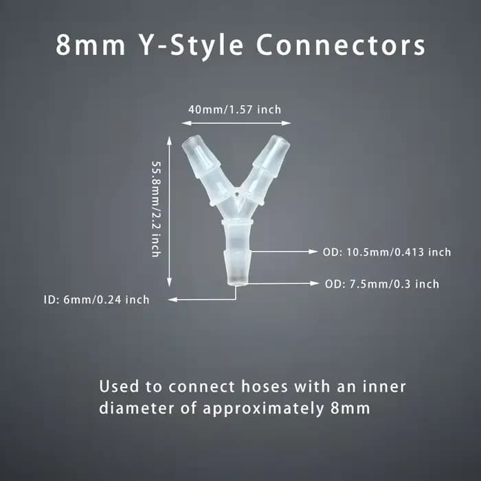 Connecteur en T pour tuyau, raccord en forme de Y, séparateur de débit d'air et d'eau, Joint de tube