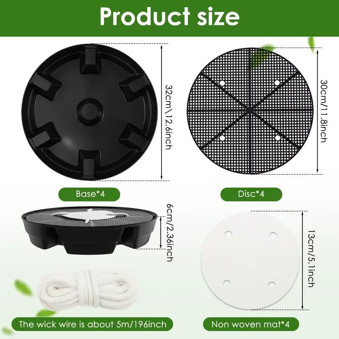 Base de Pot de fleur, capacité de 2,8 l, soucoupe pour plantes à arrosage automatique avec trous en