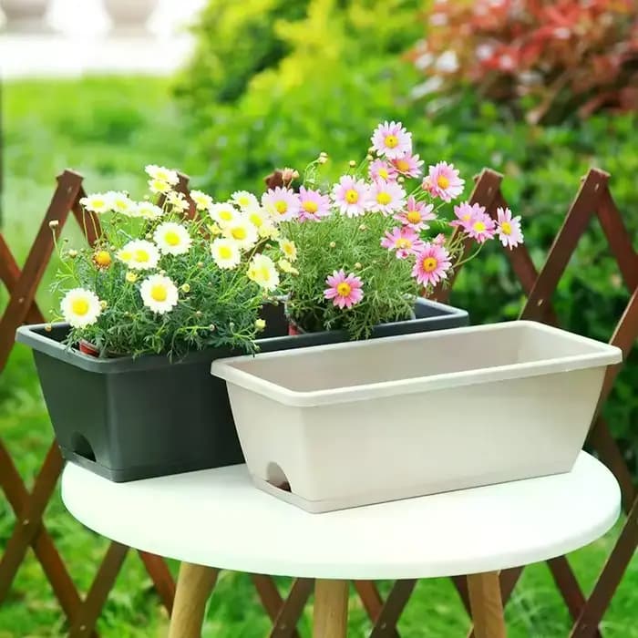 Pot de fleurs auto-absorbant pour culture de légumes d'intérieur avec trou de drainage et corde absorbante