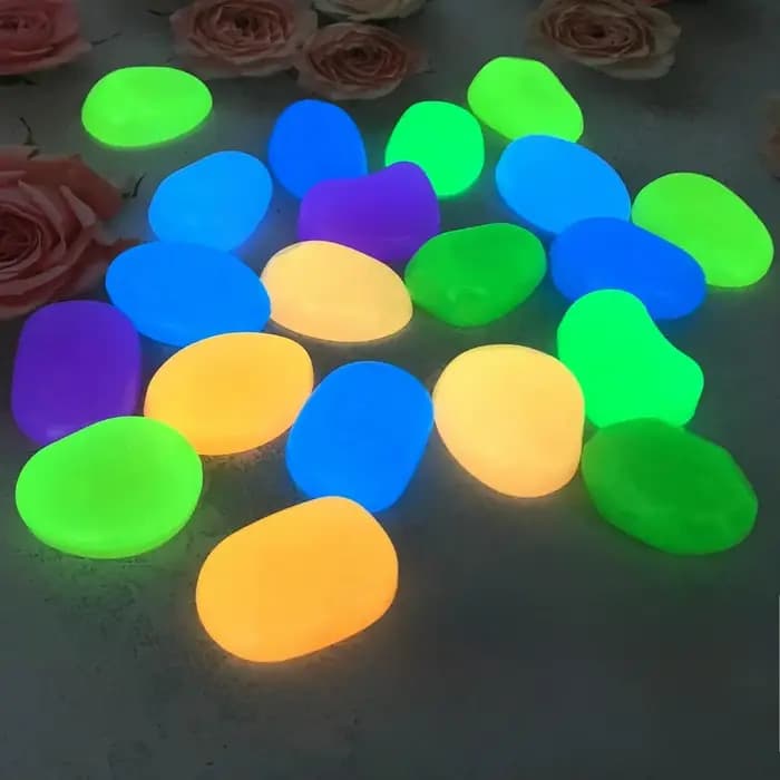 10 pièces de pierres en résine lumineuses surdimensionnées de 4,5 cm, grandes pierres brillantes, ga
