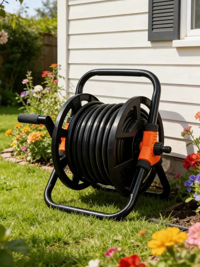 Enrouleur de tuyau d'arrosage extensible pour jardin et terrasse