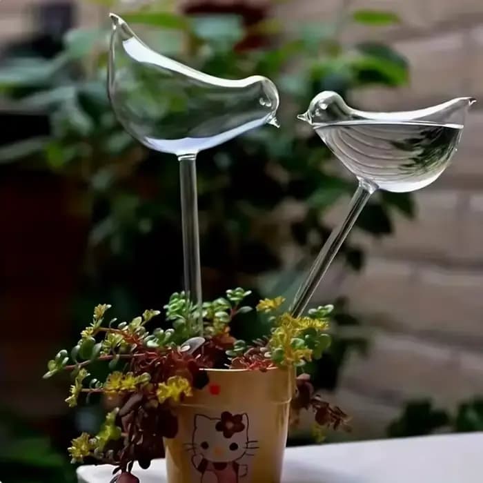 Globes d'arrosage automatique en forme d'oiseau de jardin