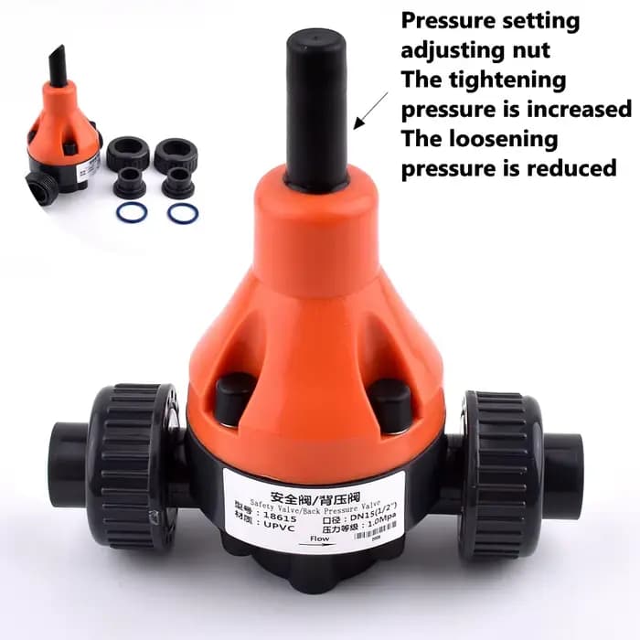 Valve de contre-pression UPVC I.D 20/25/32/40/50/63/75mm, soupape de surpression, clapet anti-retour