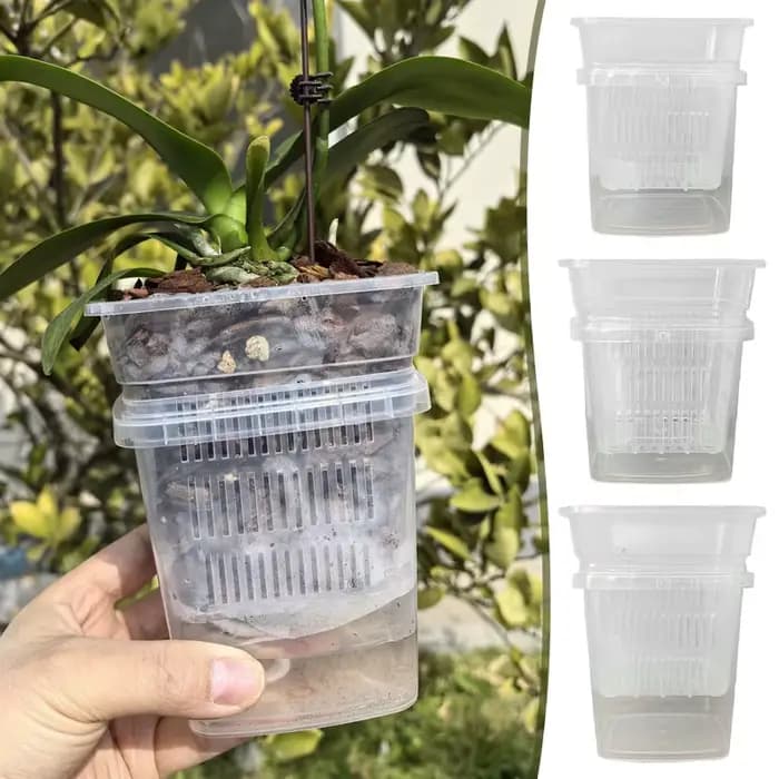 Pot de fleurs transparent Meshpot pour le contrôle des racines