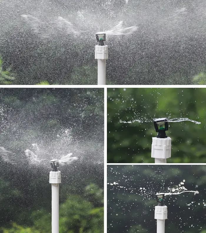 Arroseurs rotatifs à filetage mâle 1/2 ", arroseur d'eau d'irrigation pour pelouse 360 ° Système d