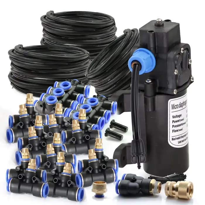 Kit d'atomiseur à buse en laiton réglable pour jardin extérieur, tuyau de 5/8mm, nébulisation, Humid
