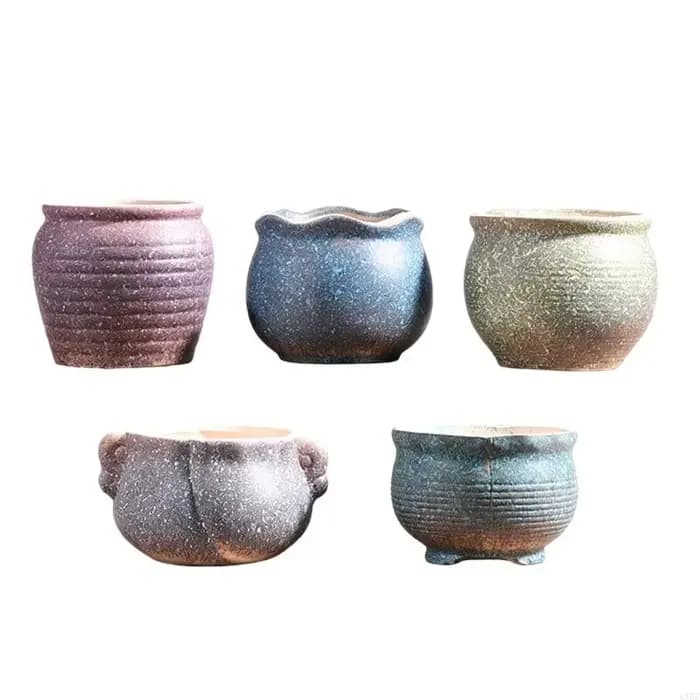 Ensemble pots fleurs en céramique