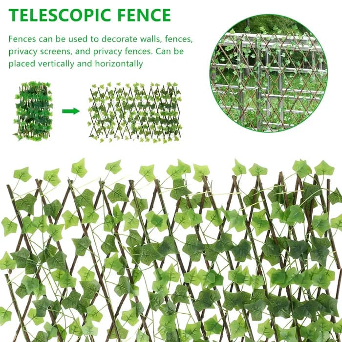 Panneau de clôture en treillis de jardin artificiel, clôture de confidentialité extensible, criblage