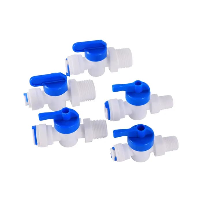 RO eau droite 1/4 "3/8" OD tuyau 1/4 "BSP 1/2 "filetage mâle raccords à connexion rapide robinet à t