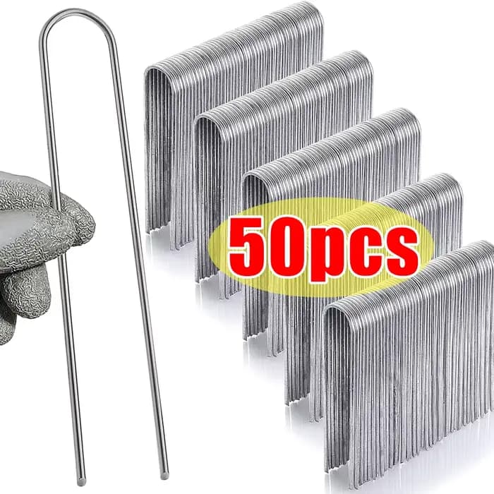 Agrafes de jardin de type U, piquets de tube de clôture robustes, broches Sod, pointe de paysage gal
