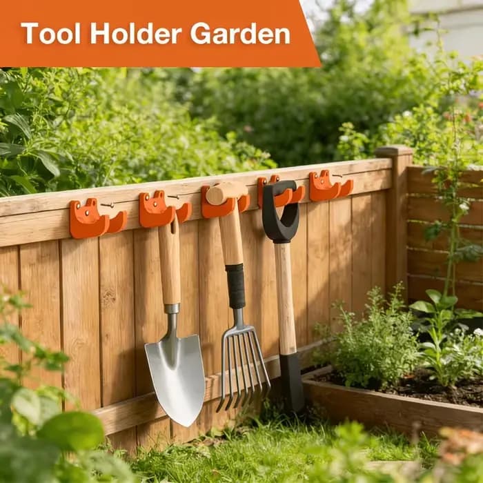 Support mural de rangement pour outils de jardin
