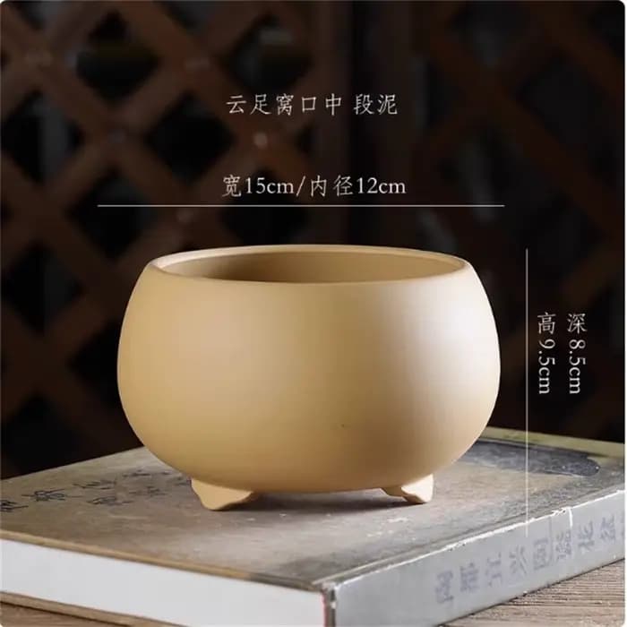 Pot de bonsaï rond en céramique, petit Pot de plante de fleur en mousse, bol, décoration intérieure