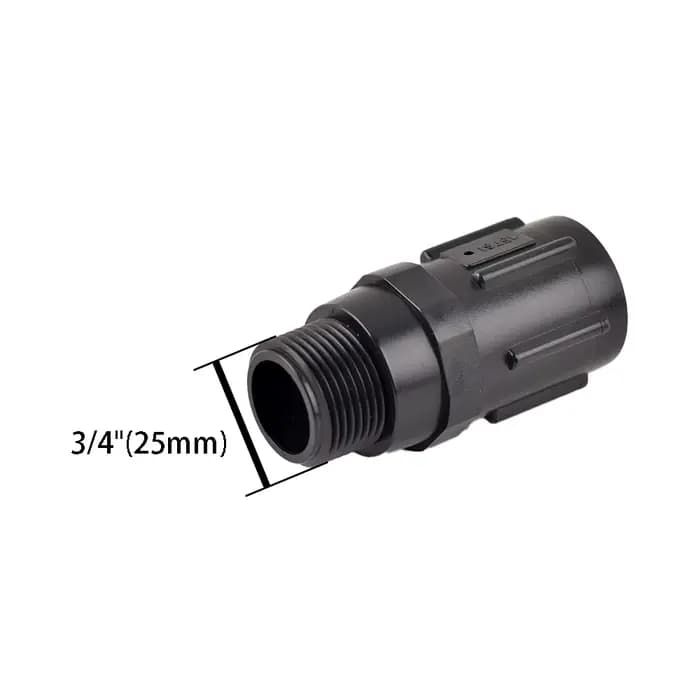 Adaptateur de tube d'irrigation goutte à goutte Sochi, pression d'eau, anti-reflux, 1,2 pouce de plo