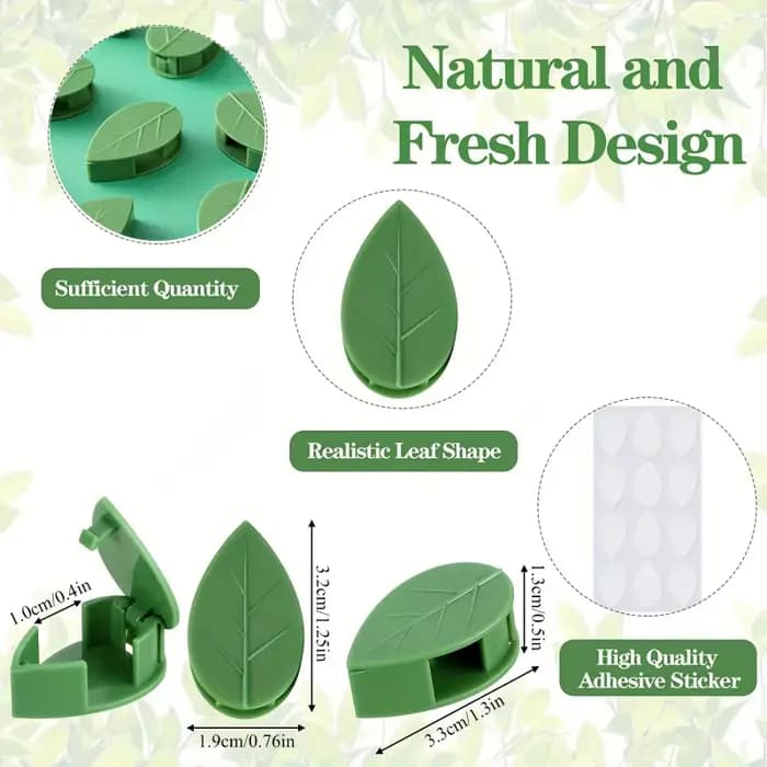 Clips de Fixation Murale Grimpante pour Plantes, Crochet Auto-Adhésif pour Plantes, Fiosphréinitiali
