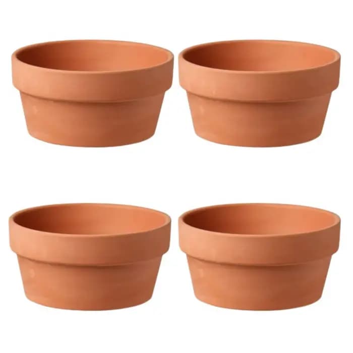 Pots de fleurs en terre cuite 4.5 "x 2.3", 4 pièces, jardinière en argile et poterie avec trou de Dr